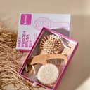 شانه برس سه تیکه چوبی BABY WOODEN BRUSH SET