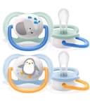 پستونک الترا ایر اونت 0-6 ماه مدل فیل و پنگوئن Philips Avent